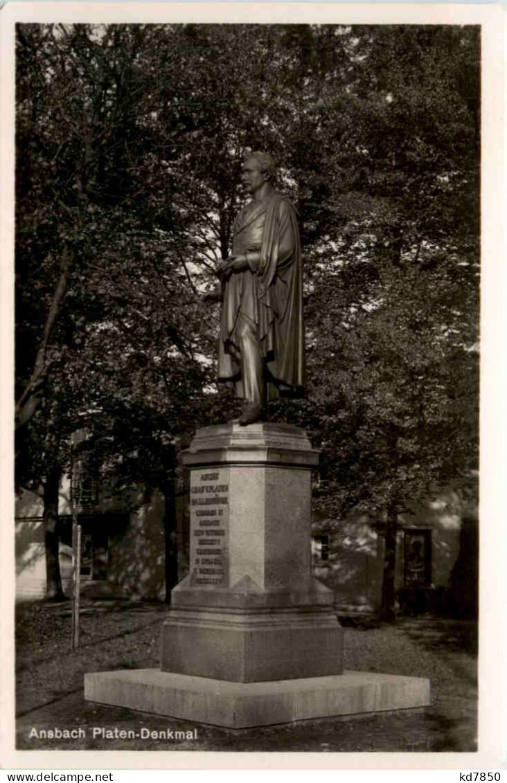 Ansbach, Platen-Denkmal - Ansbach