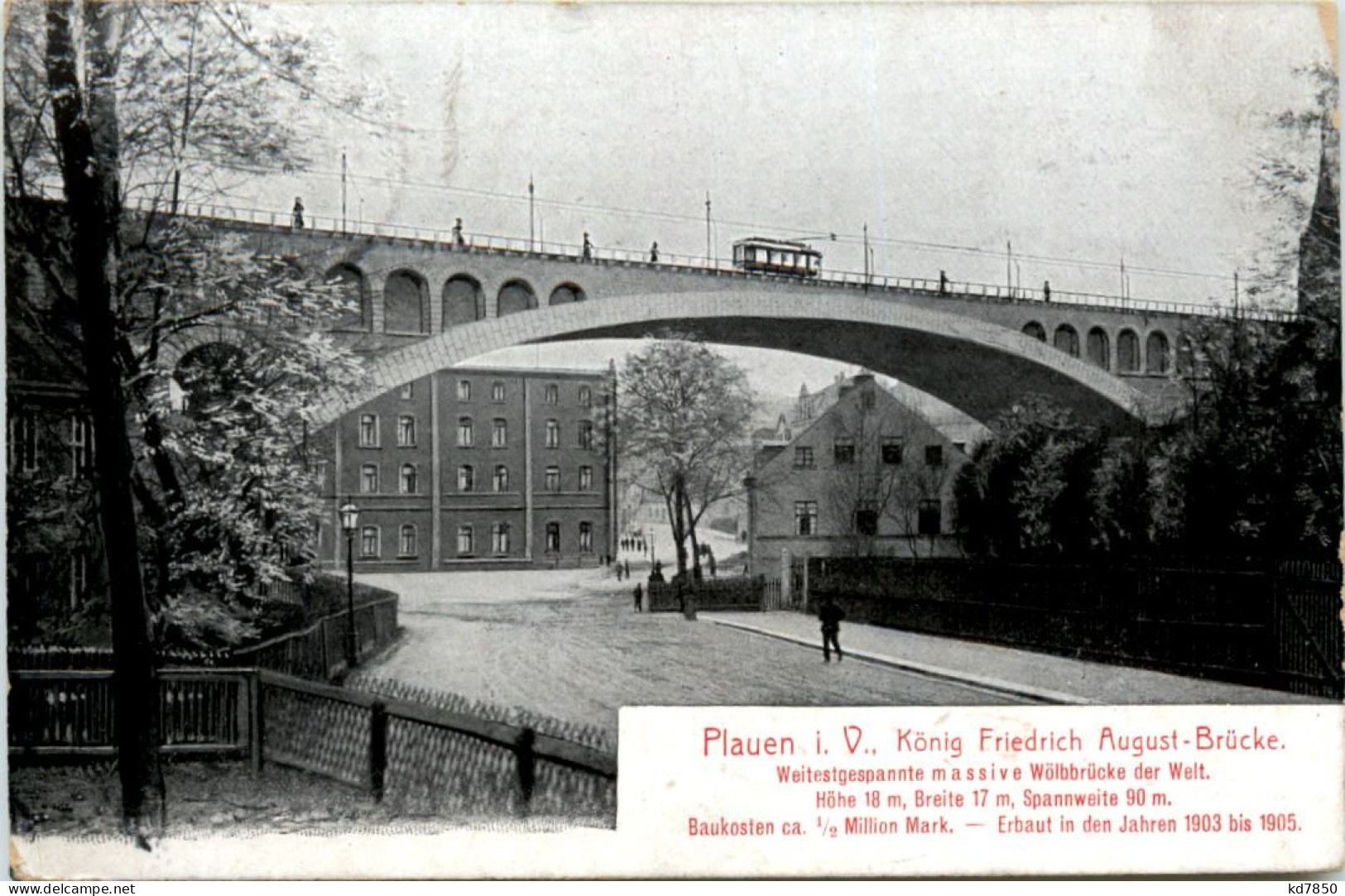 Plauen I.V., König Friedrich August-Brücke - Plauen