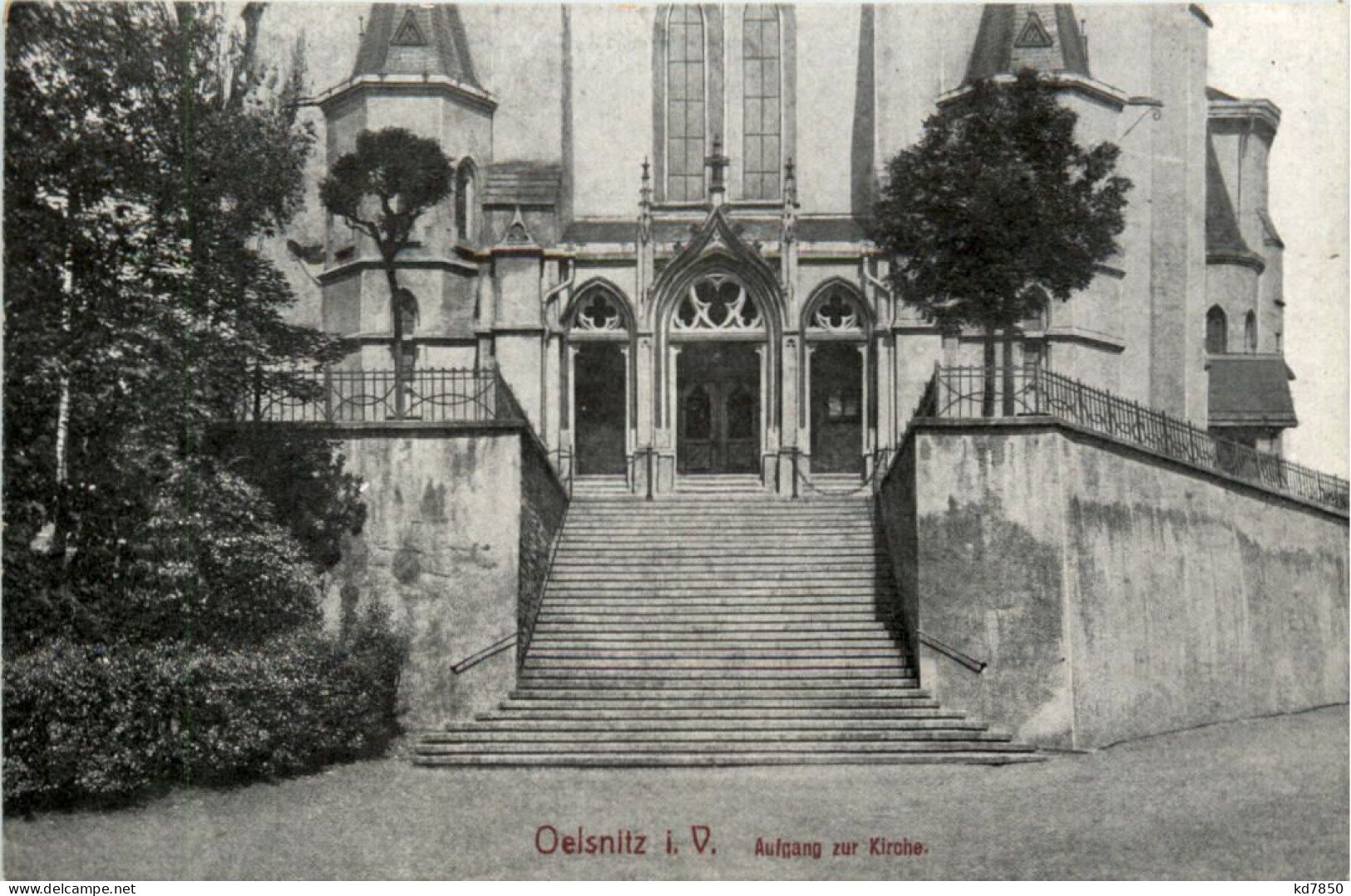 Oelsnitz I. V., Aufgang Zur Kirche - Oelsnitz I. Vogtl.