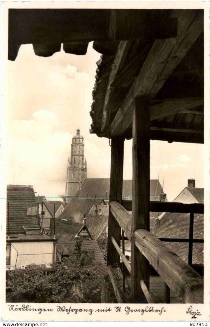 Nördlingen, Aufgang Mit St. Georgkirche - Nördlingen