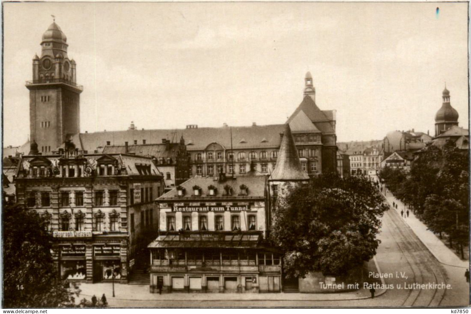 Plauen, Tunnel Mit Rathaus U. Lutherkirche - Plauen