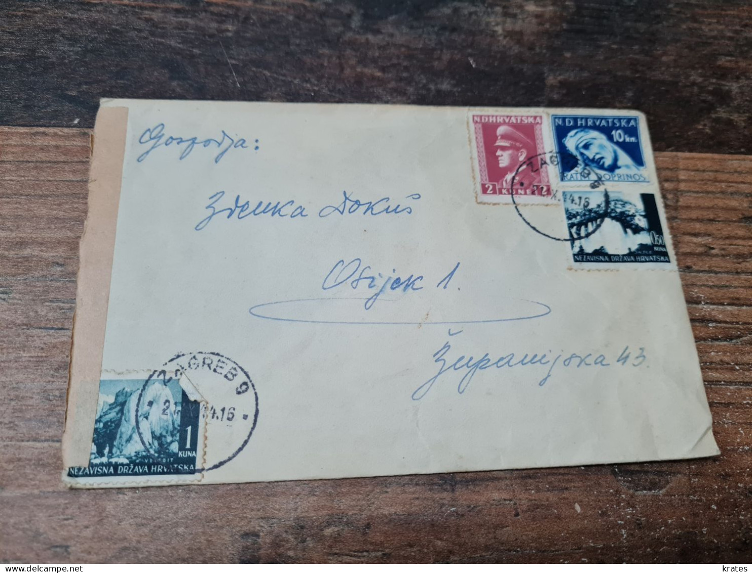 Old Letter - Croatia, NDH, Cenzura - Croacia