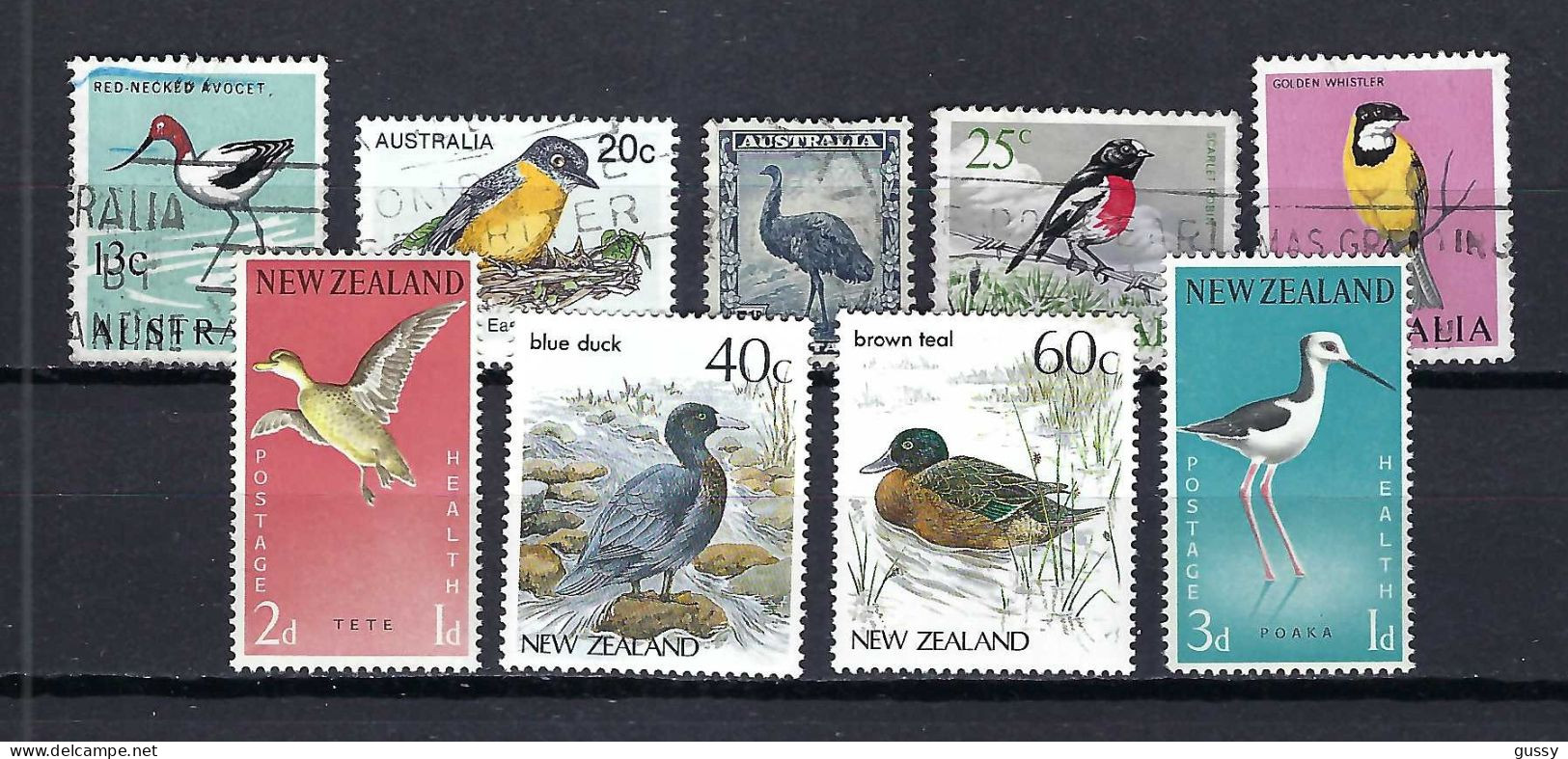 NOUVELLE ZELANDE Ca.1979: Lot De Neufs** Et Obl. "OISEAUX" - Unused Stamps