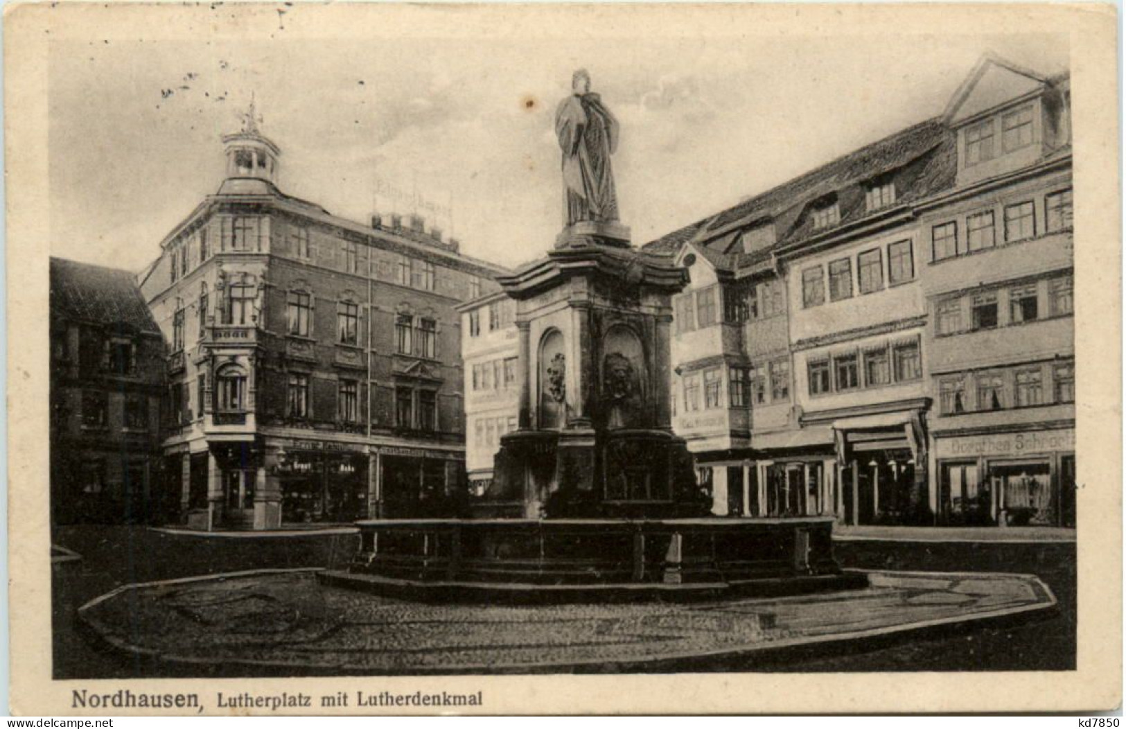 Nordhausen, Lutherplatz Mit Lutherdenkmal - Nordhausen