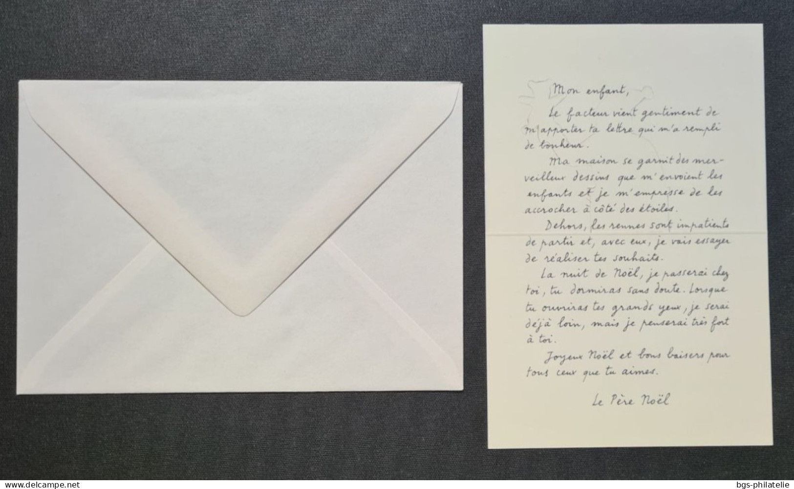 Réponse Du Père Noël Carte Plus Enveloppe Année 1992. - PAP: Antwort