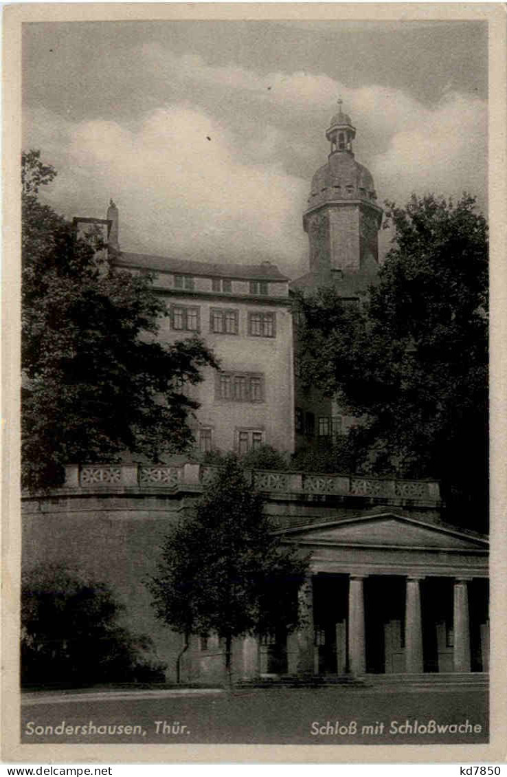 Sondershausen,Thür., Schloss Mit Schlosswache - Sondershausen