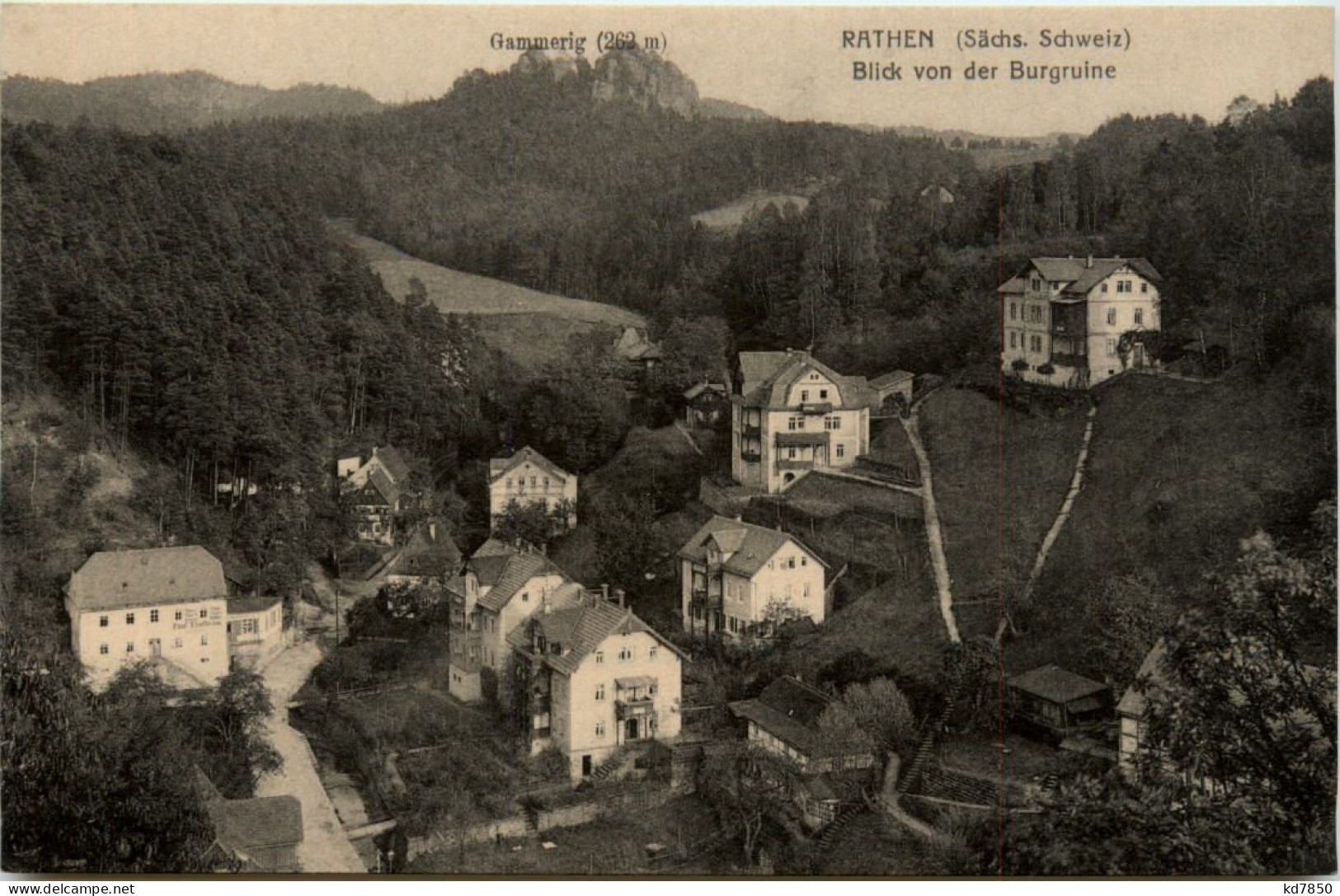 Rathen, Sächs. Schweiz, Blick Von Der Burgruine - Rathen