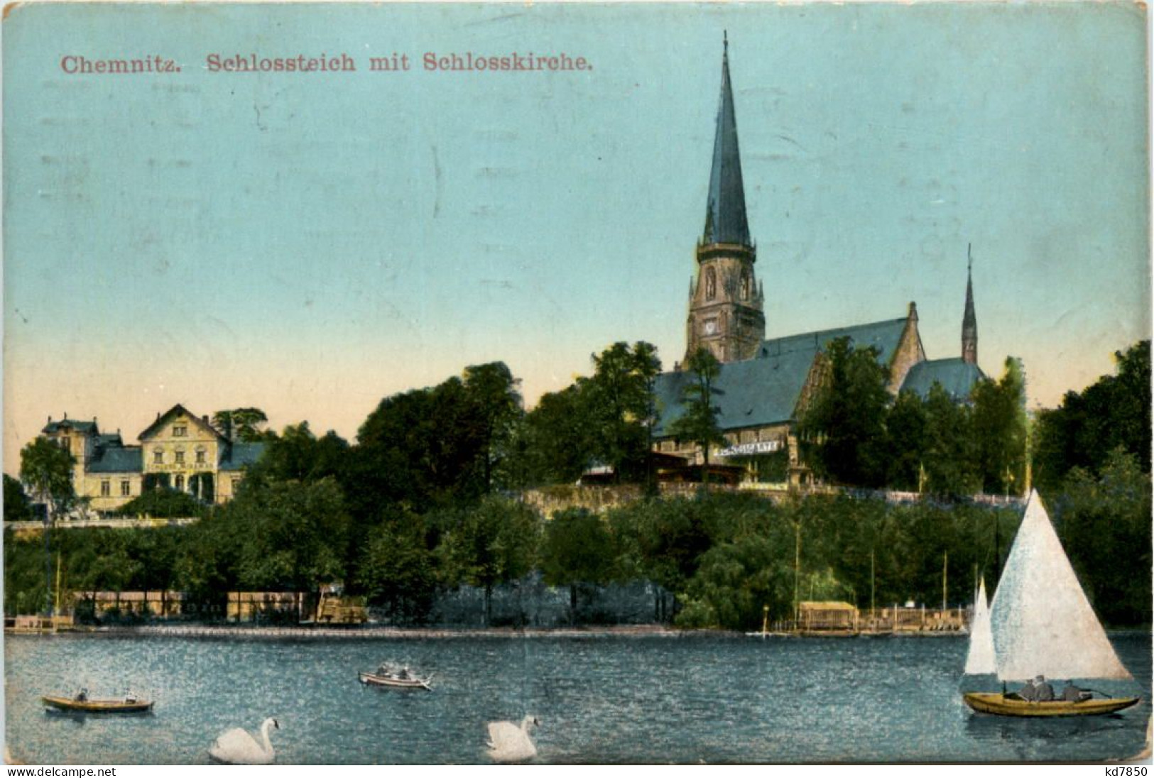 Chemnitz, Schlossteich Mit Schlosskirche - Chemnitz