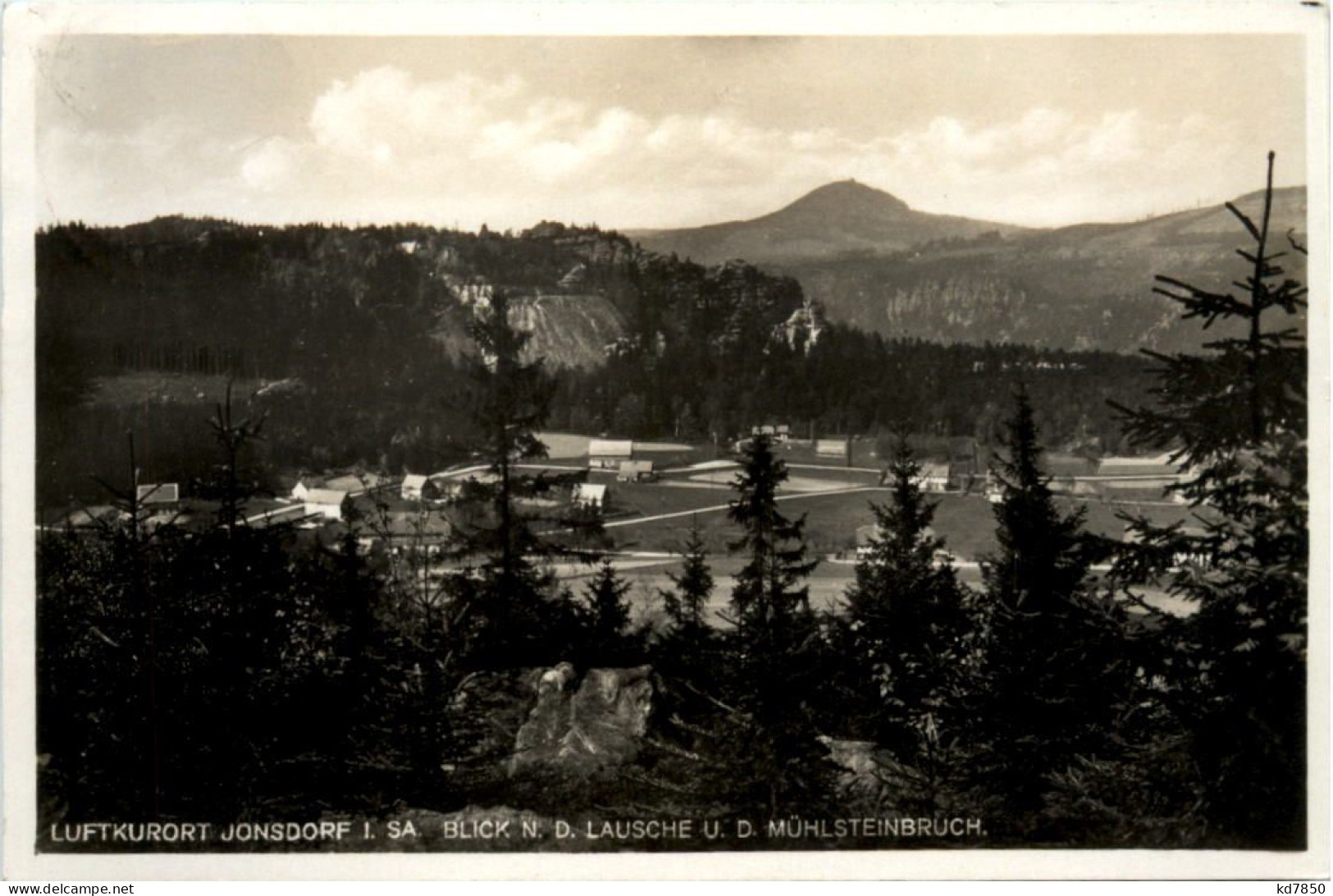 Kurort Jonsdorf, Blick N.d. Lausche U.d. Steinbruch - Jonsdorf