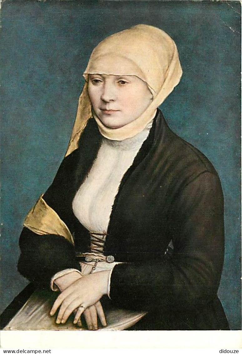 Art - Peinture - Hans Holbein - Portrait De Femme Inconnue - CPM - Voir Scans Recto-Verso - Pittura & Quadri