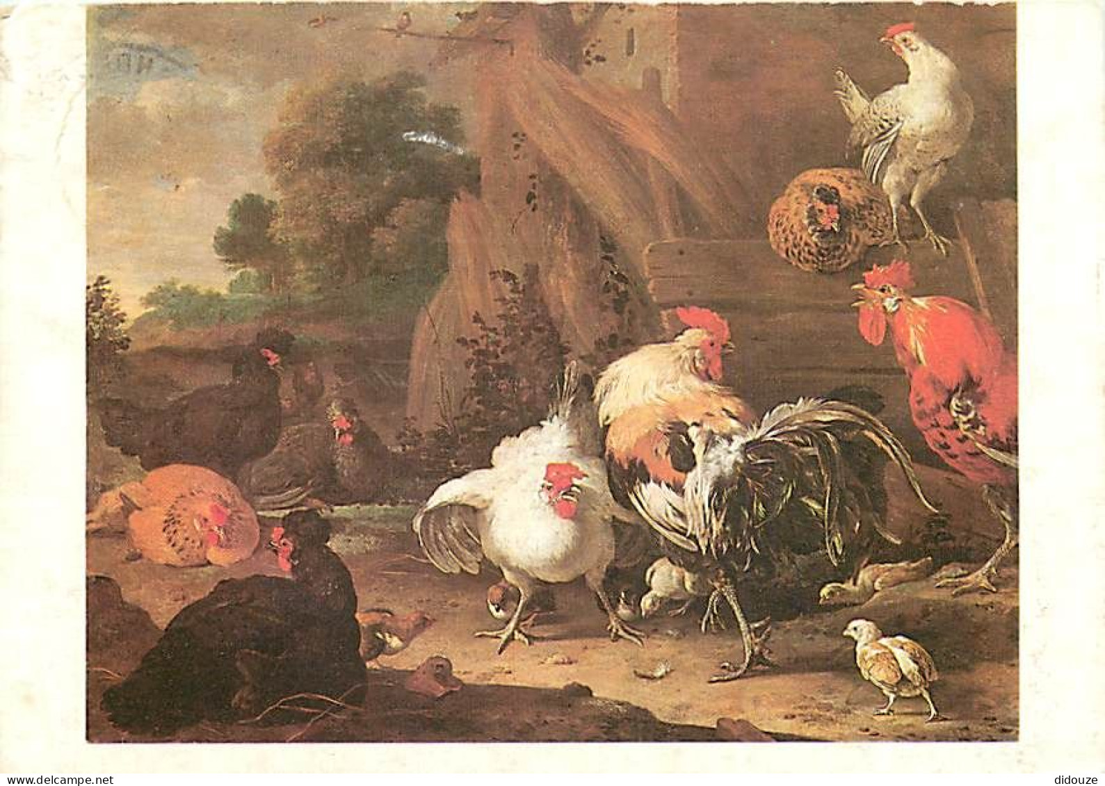 Art - Peinture - Melchior De Hondecoeter - Hùhnerhof - Volaille - Coqs Poussins Poules - CPM - Voir Scans Recto-Verso - Malerei & Gemälde