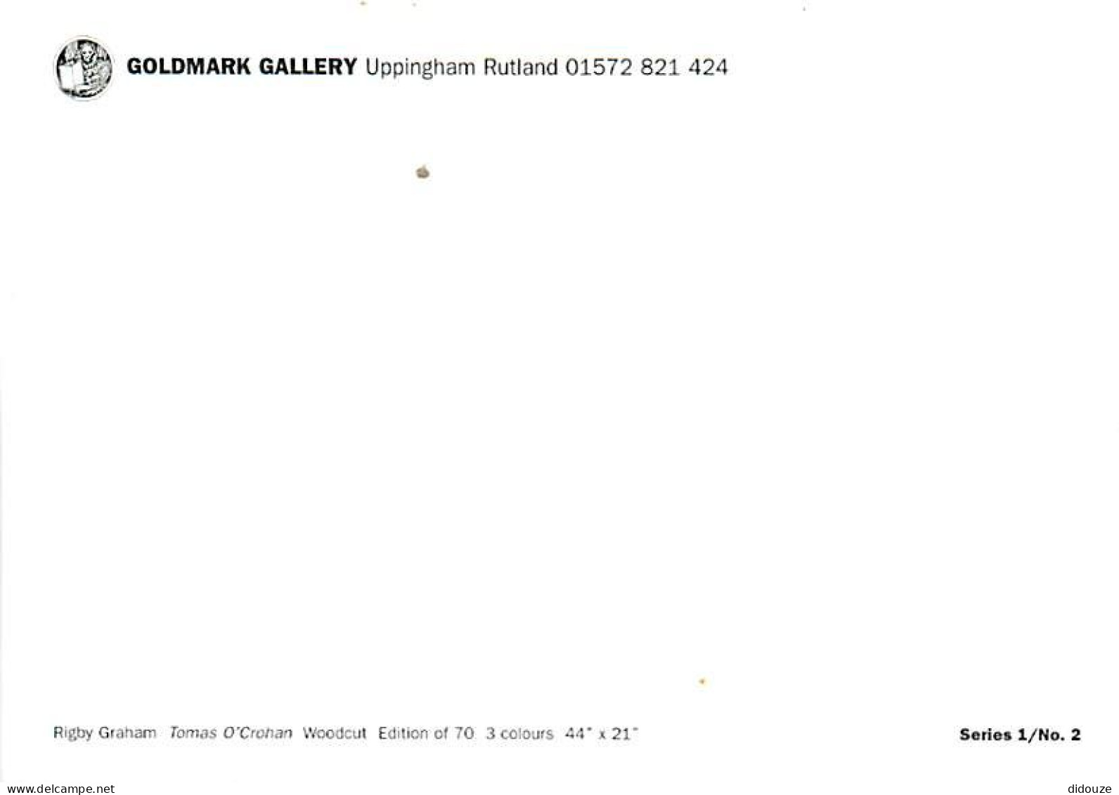 Art - Peinture - Rigby Graham - Tomas O'Crohan Woodcut - Carte Neuve - CPM - Voir Scans Recto-Verso - Pittura & Quadri