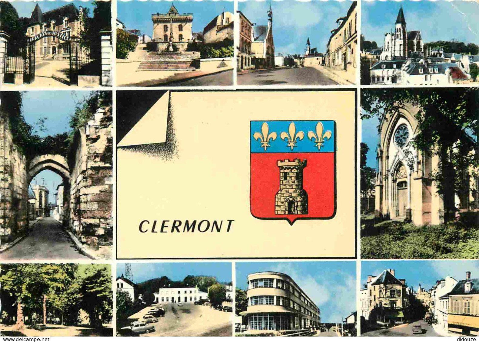 60 - Clermont De L'Oise - Multivues - Blasons - Carte Dentelée - CPSM Grand Format - Voir Scans Recto-Verso - Clermont