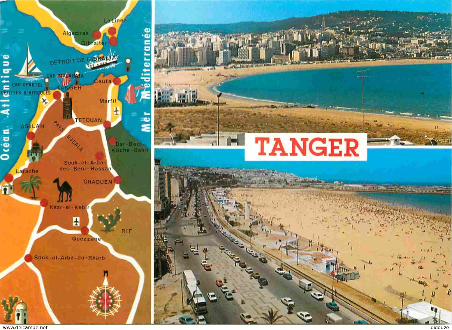 Maroc - Tanger - Multivues - Carte Géographique - CPM - Carte Neuve - Voir Scans Recto-Verso - Tanger