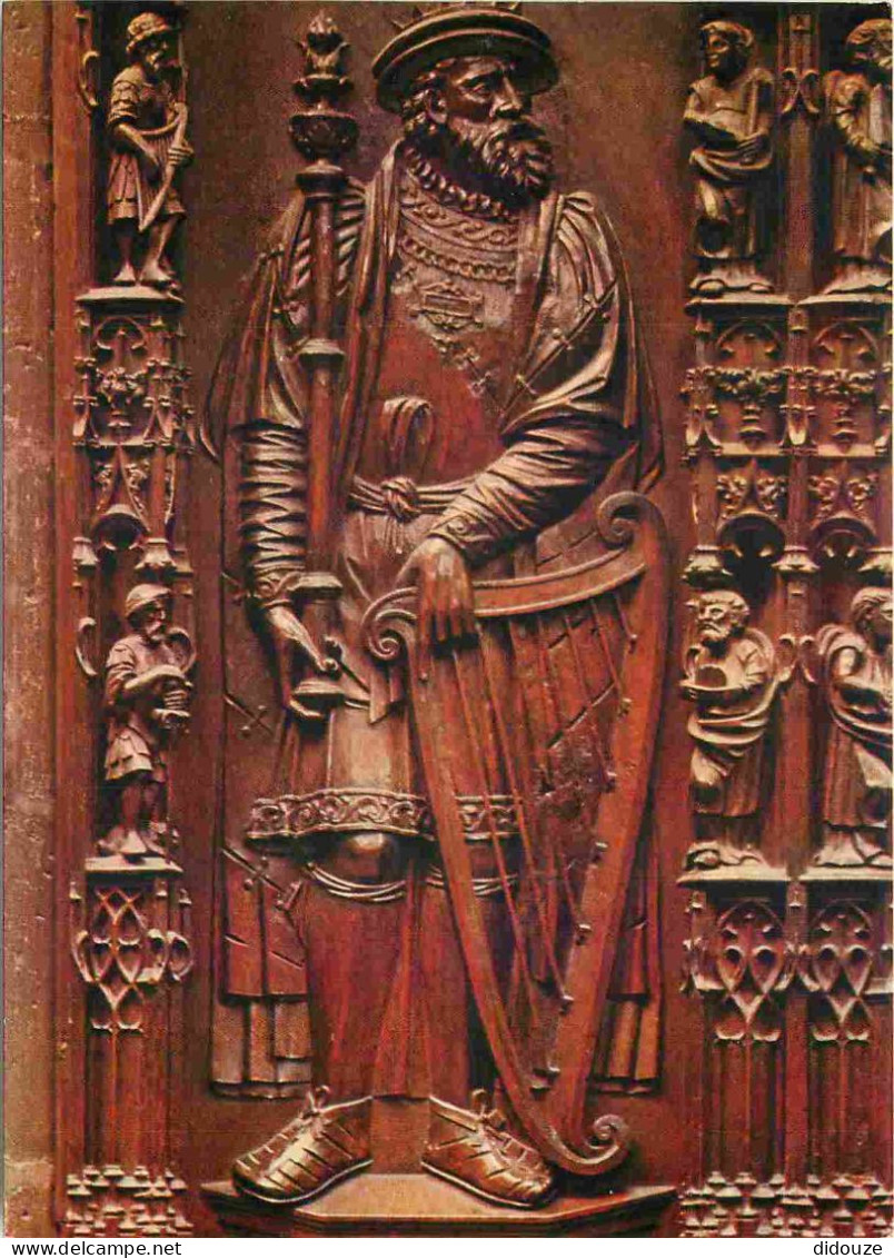 32 - Auch - Intérieur De La Cathédrale Sainte-Marie - Détail Des Stalles - Le Roi David Habillé En François 1er - Art Re - Auch