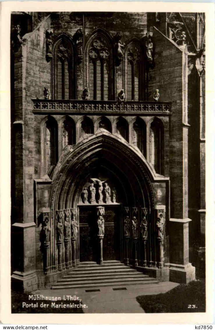 Mühlhausen I.Thür., Portal Der Marienkirche - Muehlhausen