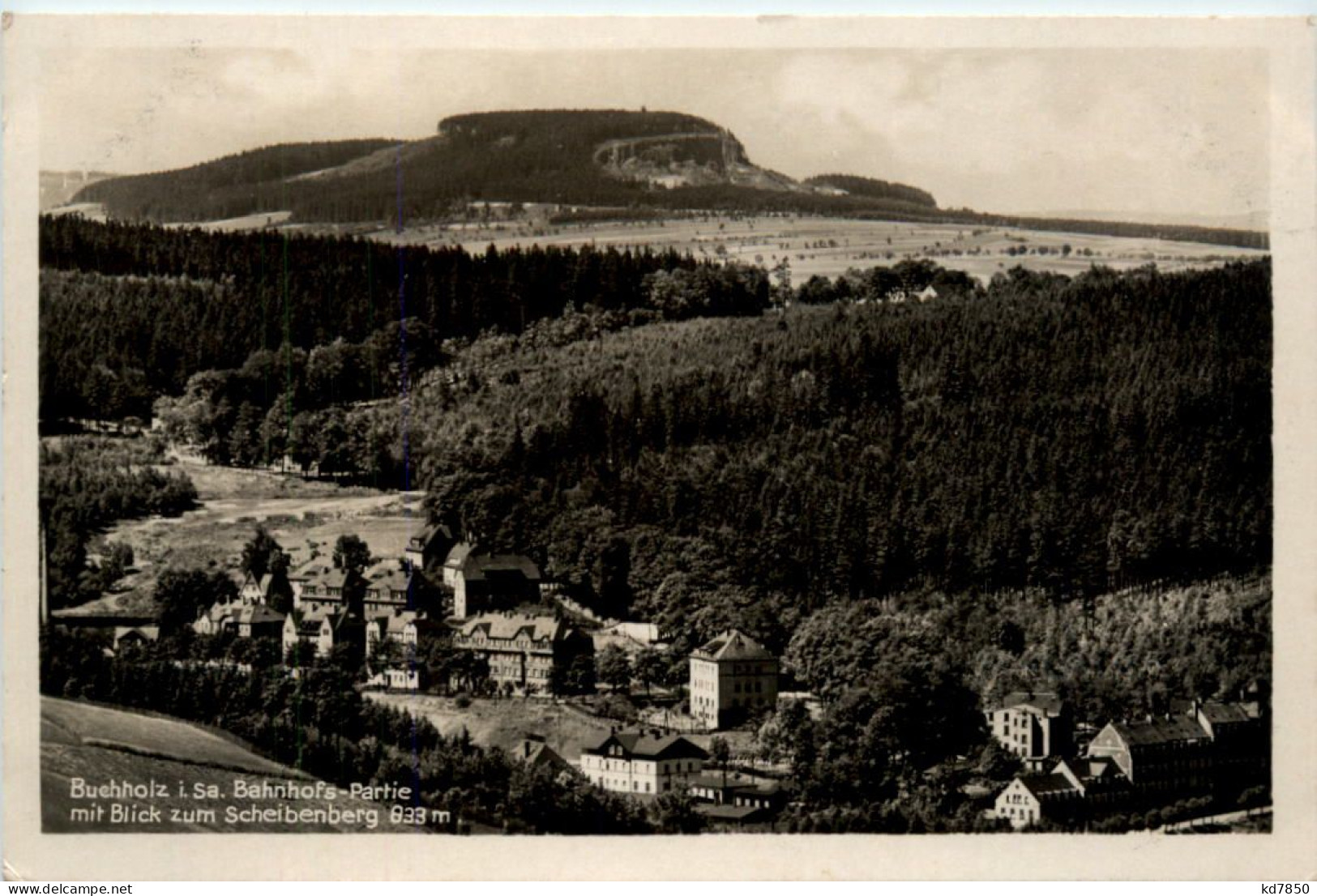 Buchholz, Bahnhofs-Partie Mit Blick Zum Scheibenberg - Annaberg-Buchholz