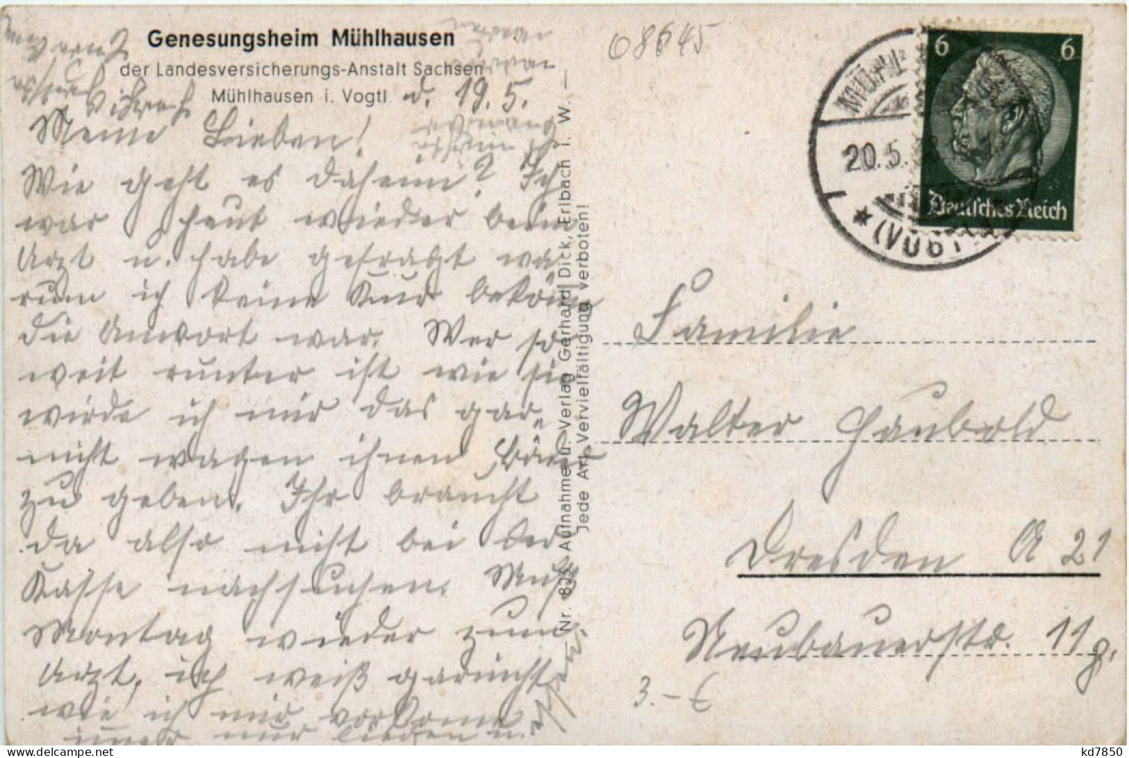 Mühlhausen, Genesungsheim Der Landesversicherungsanstalt Sachsen - Mühlhausen