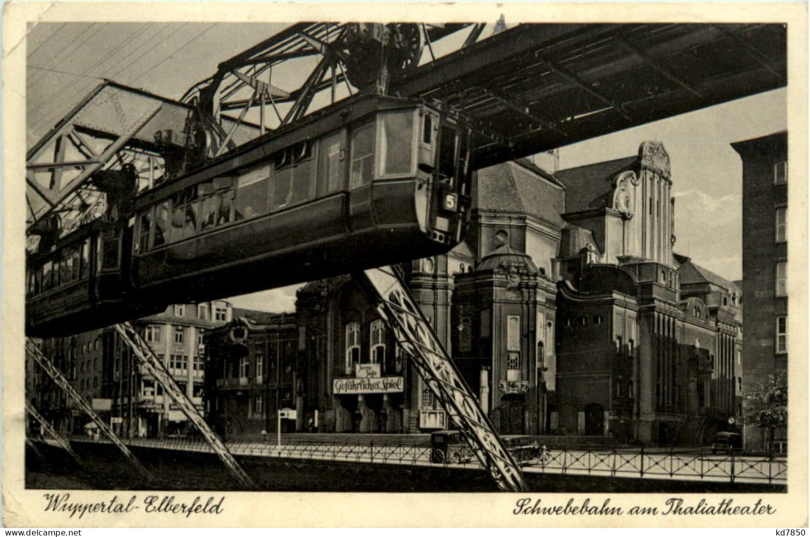 Wuppertal-Elberfeld, Schwebebahn Am Thaliatheater - Wuppertal