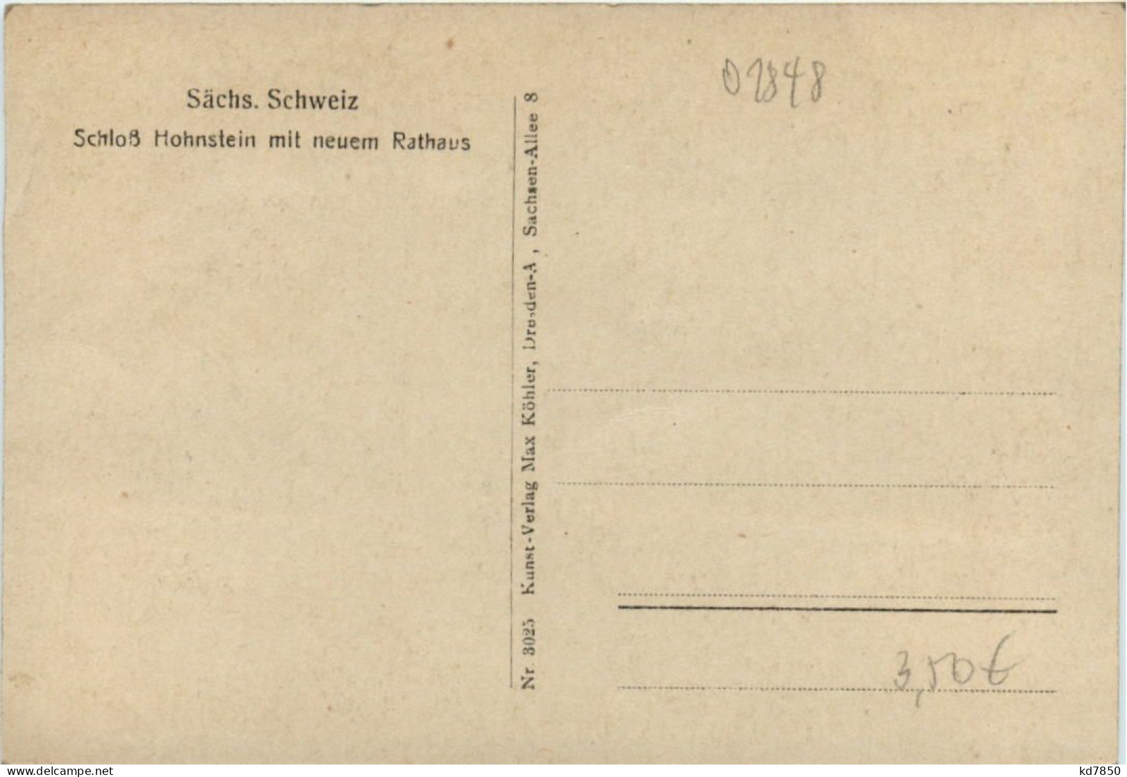 Hohnstein, Sächs.Schweiz, Schloss Mit Neuem Rathaus - Hohnstein (Saechs. Schweiz)