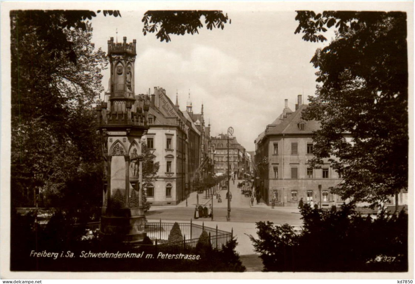 Freiberg, Schwedendenkmal Mit Peterstrasse - Freiberg (Sachsen)