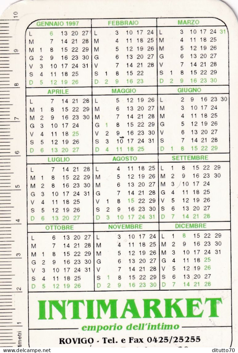 Calendarietto - Intimarket - Rovigo - Anno 1997 - Tamaño Pequeño : 1991-00