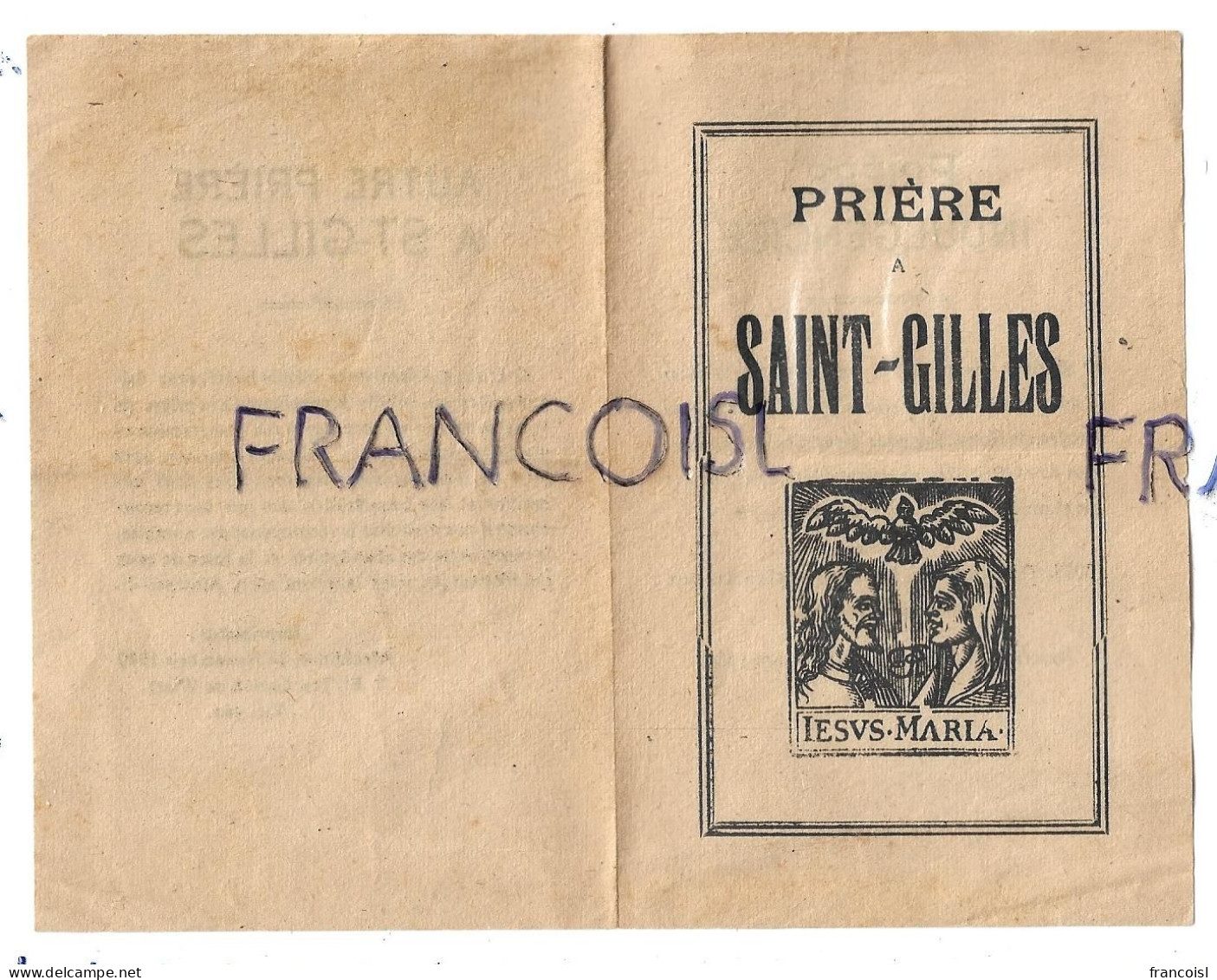 Prière à Saint-Gilles - Images Religieuses