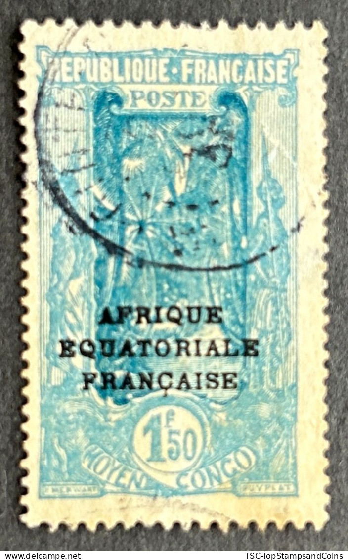 FRCG107U - Bakalois Woman Overprinted AEF - 1.50 F Used Stamp - Middle Congo - 1930 - Oblitérés