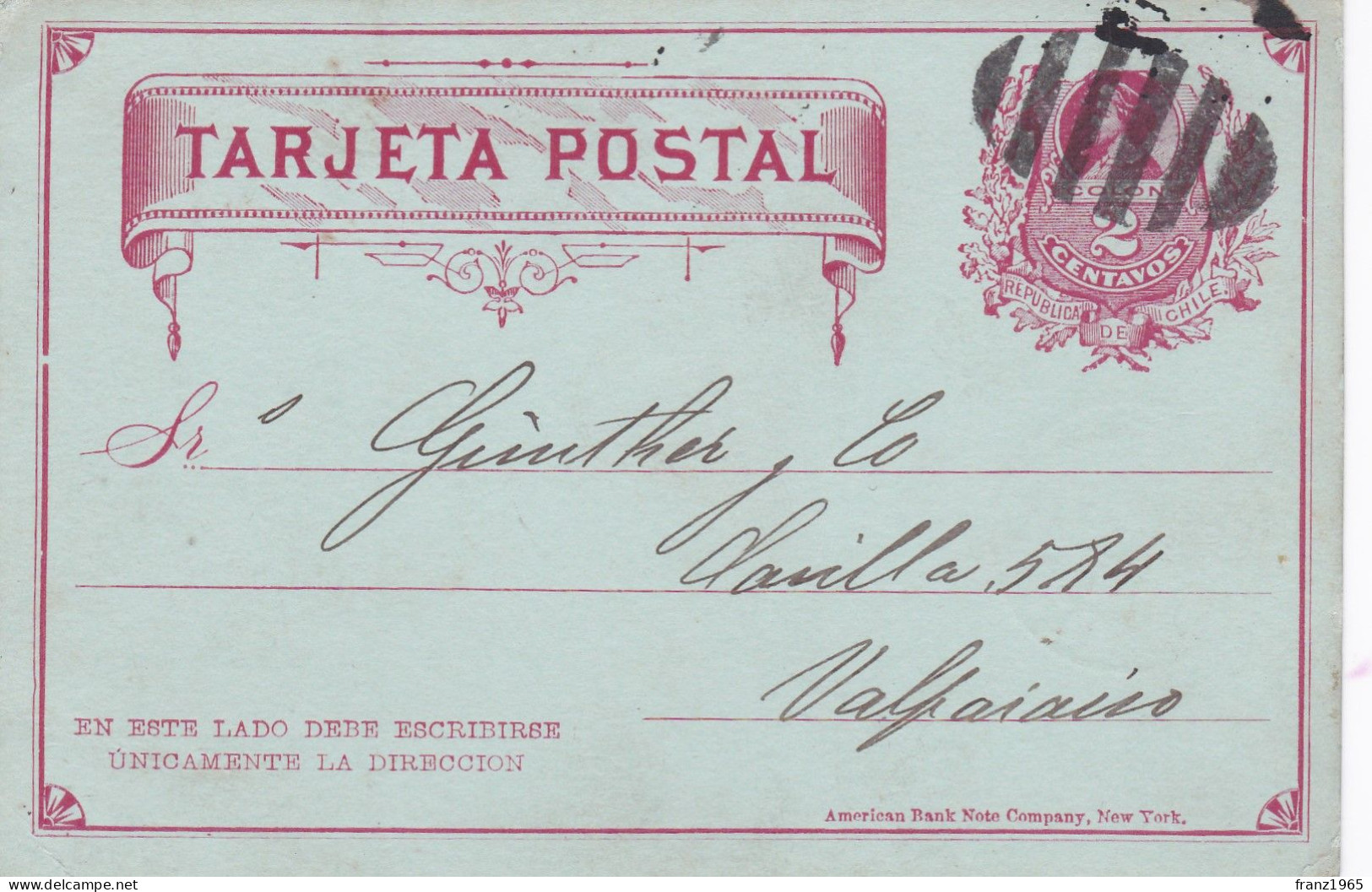 Tarjeta Postal - Valparaiso 1890 - Chile