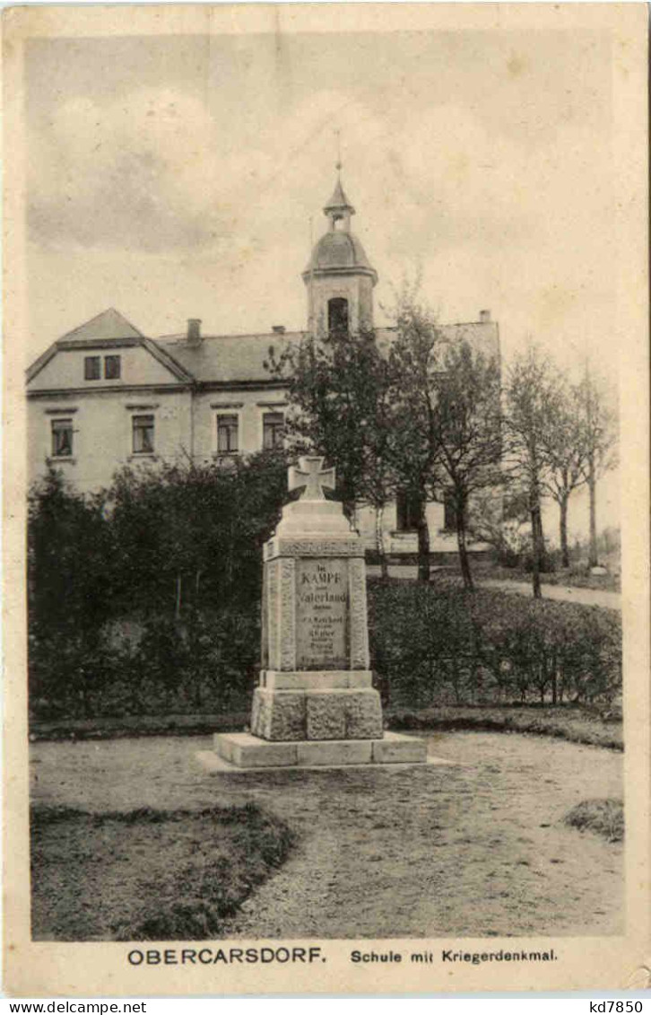 Obercarsdorf, Schule Mit Kriegerdenkmal - Dippoldiswalde