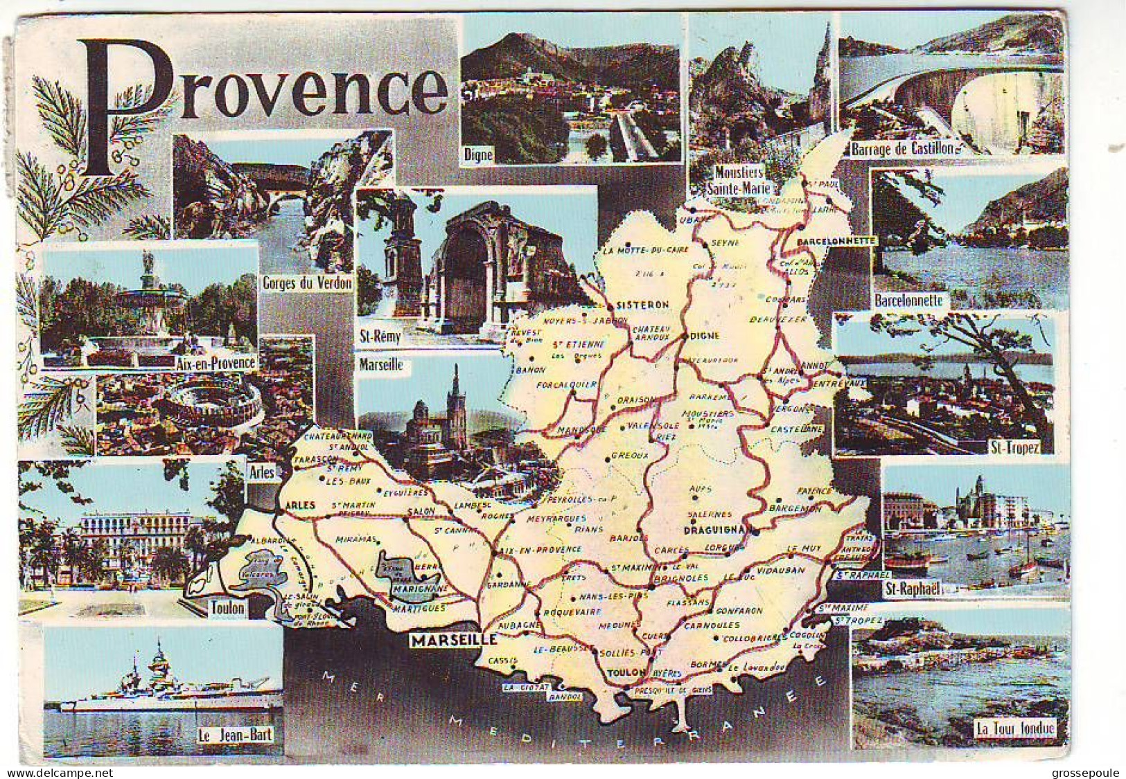 06 - 13 - 83 - PROVENCE - Carte Géographique - Mapas