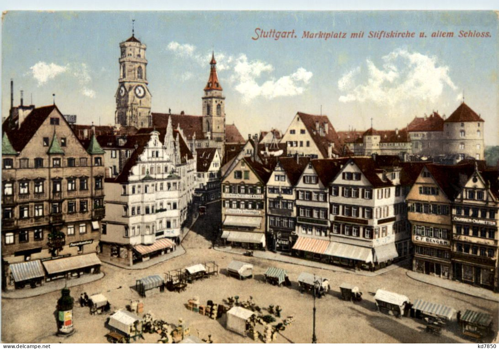 Stuttgart, Marktplatz Mit Stiftskirche U. Altem Schloss - Stuttgart