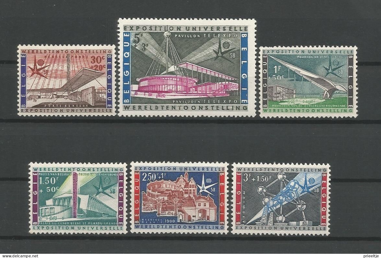 Belgie 1958 Expo OCB 1047/1052 ** - Unused Stamps