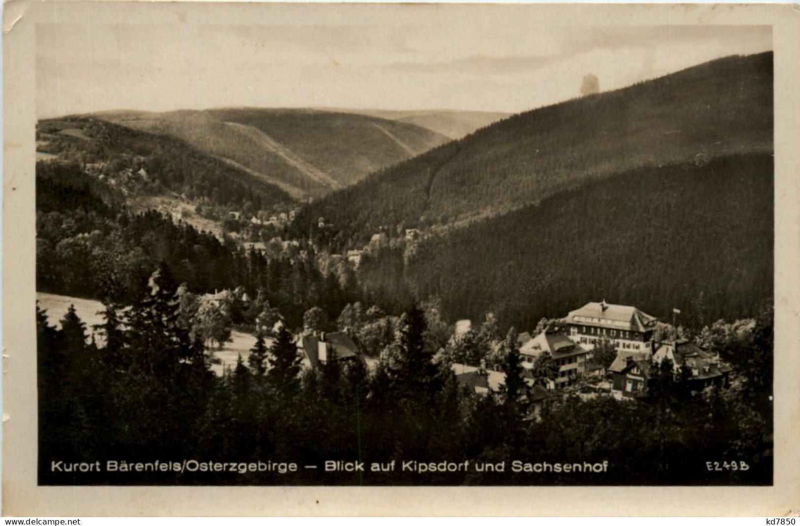 Kurort Bärenfels I. Erzgeb., Blick Auf Kipsdorf Und Sachsenhof - Altenberg