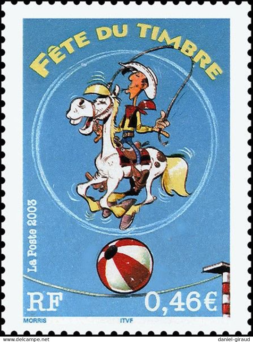 France 2003 Timbre N°YT 3546 MNH** Fête Du Timbre Provenant Du Carnet Lucky Luke - Ungebraucht