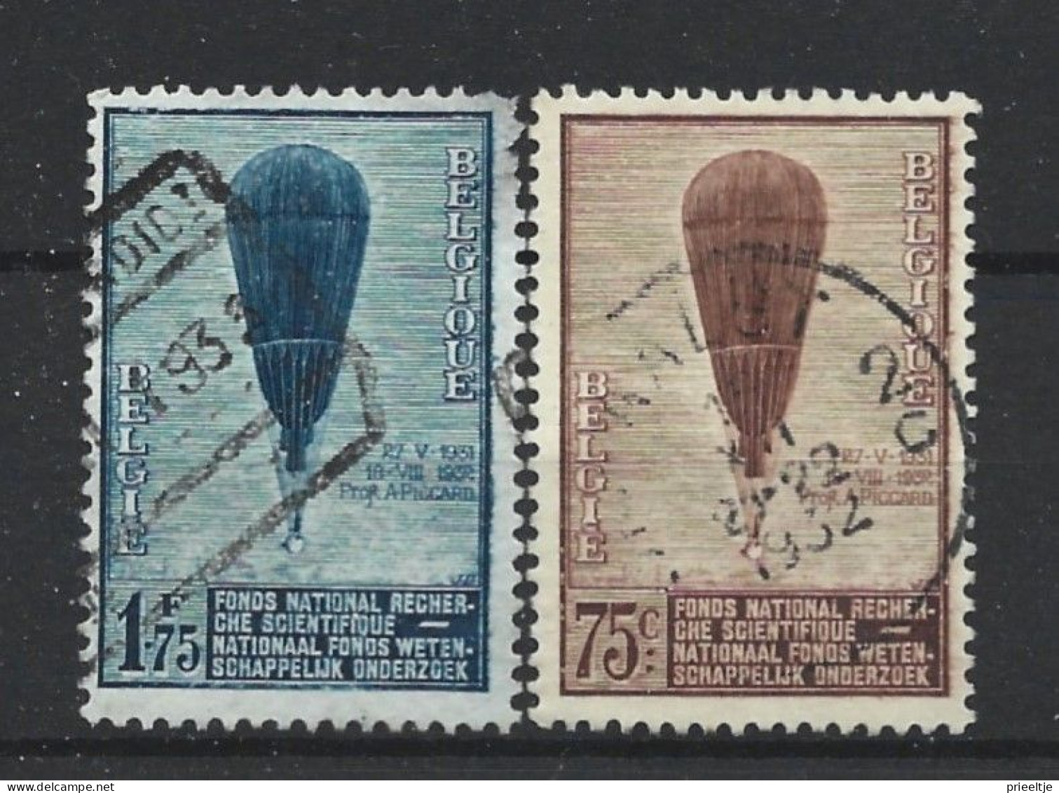 Belgium 1932 Balloons OCB 353+354 (0) - Oblitérés