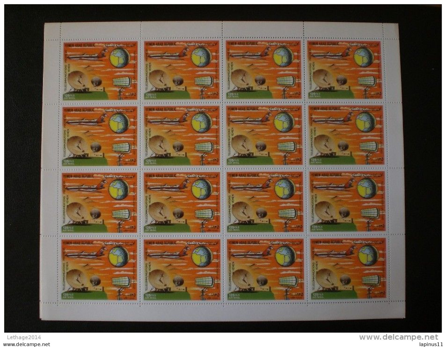 STAMPS يمني Yemen 1982 Telecomunications Airmail 16 SERY 6 SHEET !!!!! 160,00 Euro Michel MNH - Nuovi