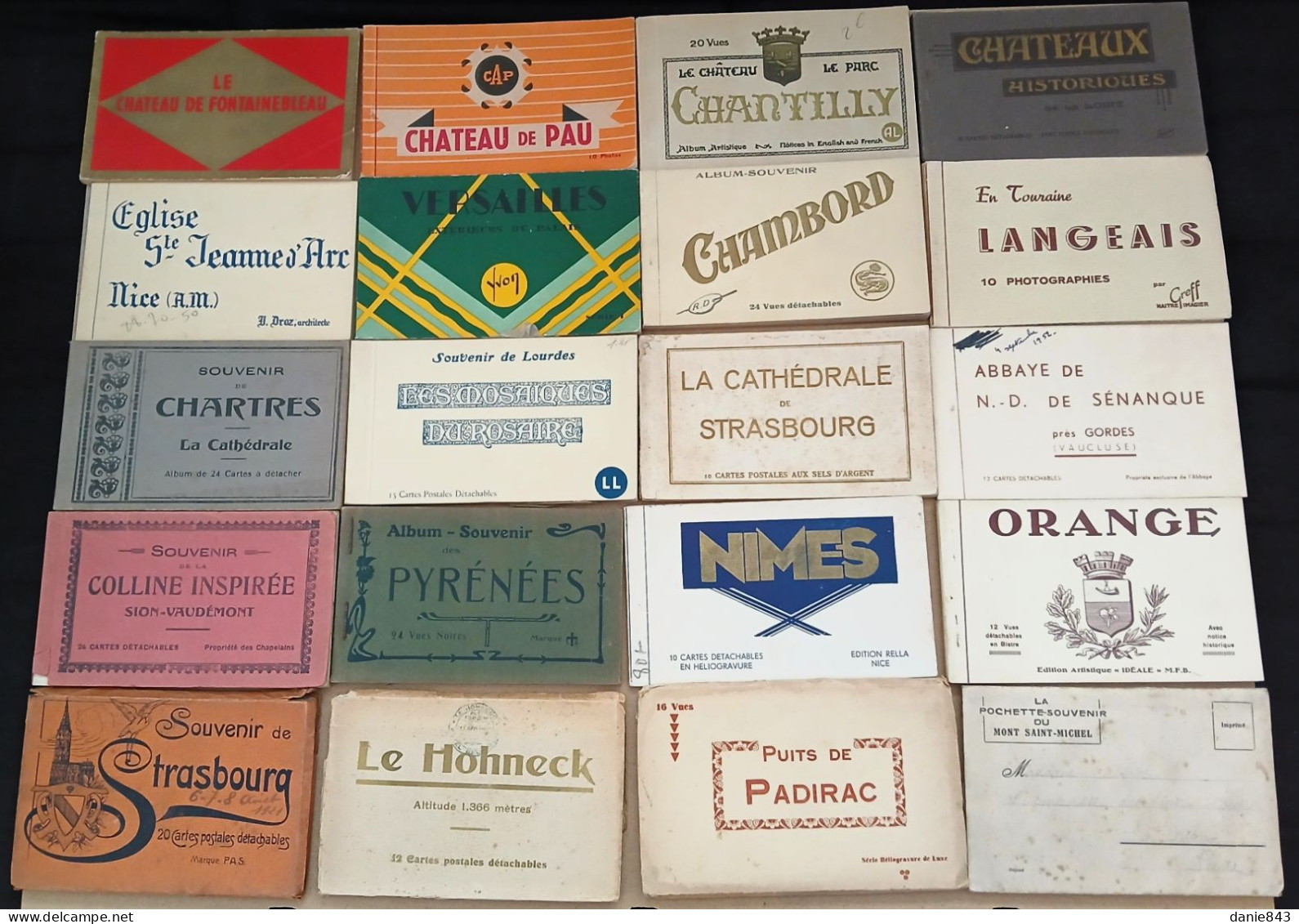 Lot de 80 carnets CPA et CPSM + 2 doc divers, Villes & sites de France + de 1000 cartes - Tous les carnets sont visibles