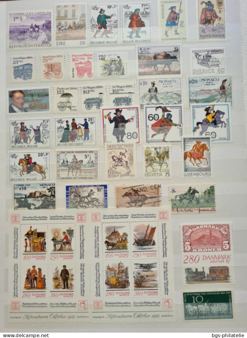 Collection De Timbres Sur Le Thème Des Moyens De Transports. - Collections (without Album)