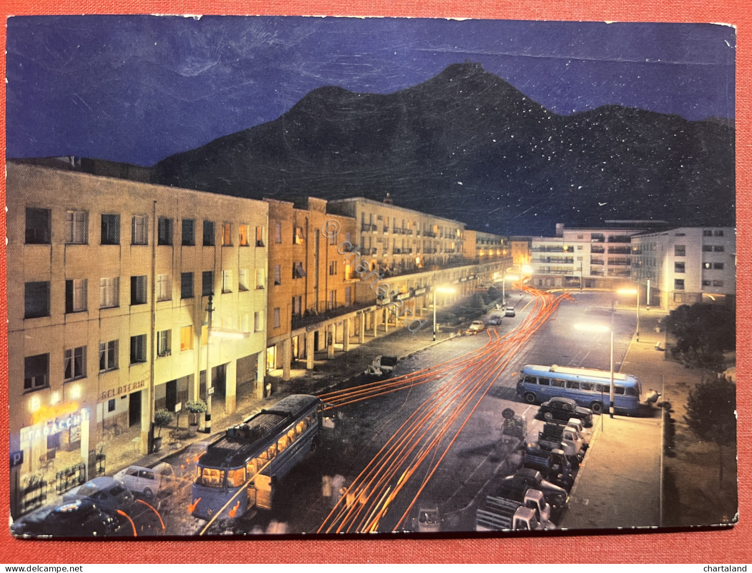 Cartolina - Cassino ( Frosinone ) - Piazza A. Labriola - Notturno - 1969 - Frosinone