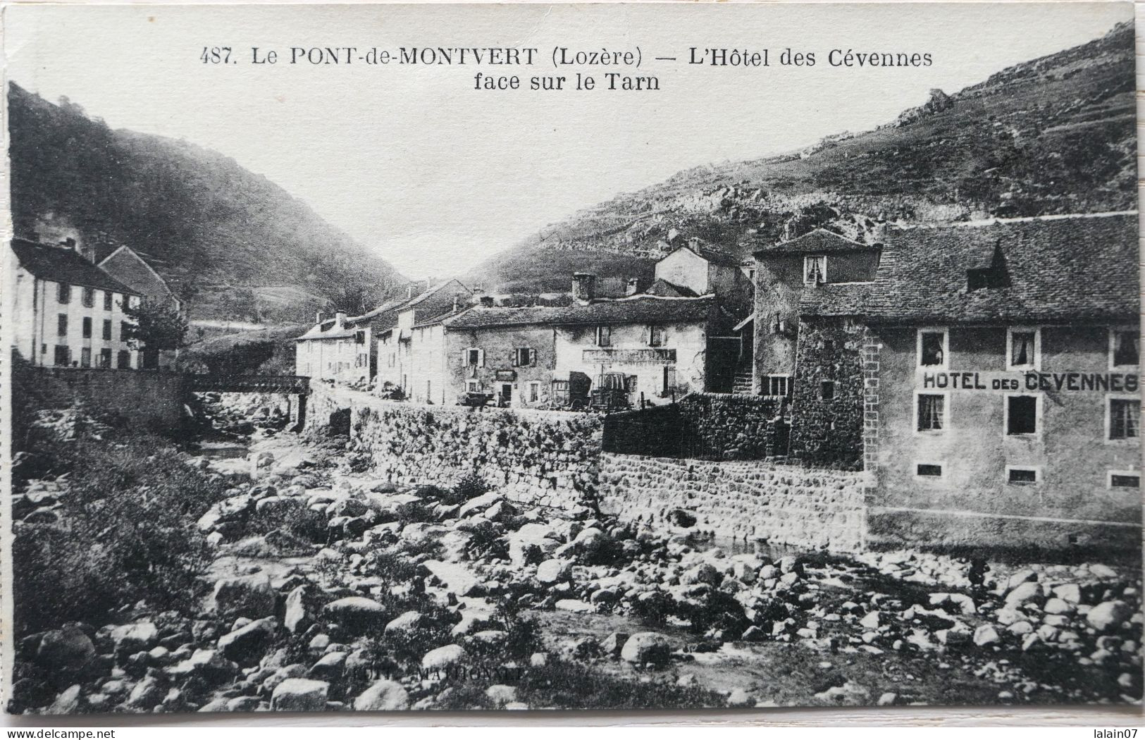C. P. A. : 48 : LE PONT DE MONTVERT : L'Hôtel Des Cévennes Face Au Tarn, En 1928 - Le Pont De Montvert