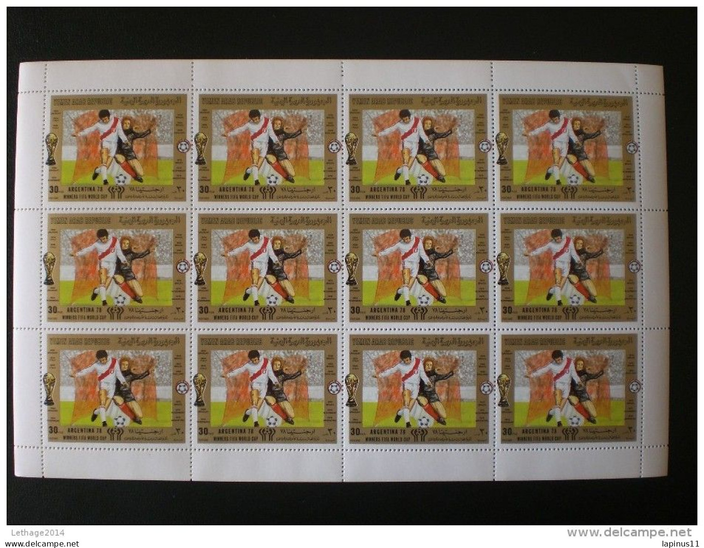 Yemen Rep."Argentina 78" Football World 12 Complete Mint Sets Never Hunting,complet,and 2 Block +9 PHOTO - Nuevos
