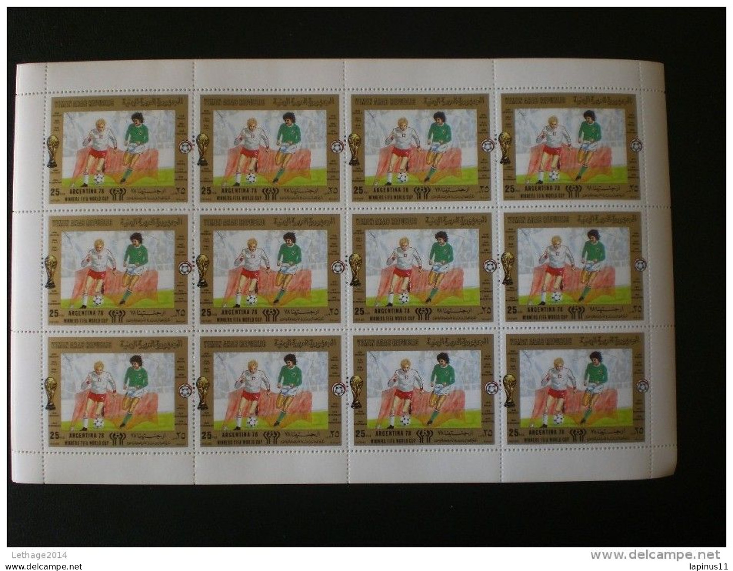 Yemen Rep."Argentina 78" Football World 12 Complete Mint Sets Never Hunting,complet,and 2 Block +9 PHOTO - Ungebraucht