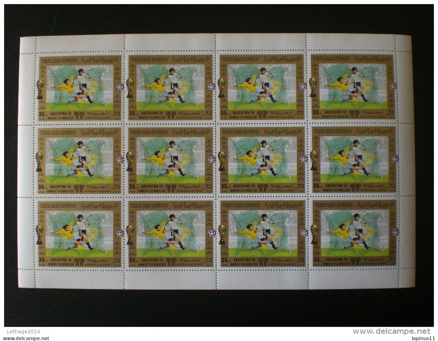 Yemen Rep."Argentina 78" Football World 12 Complete Mint Sets Never Hunting,complet,and 2 Block +9 PHOTO - Unused Stamps