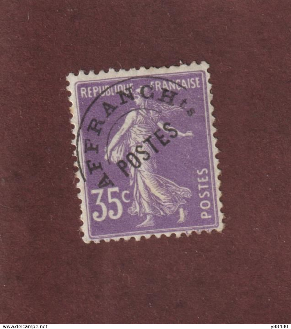 62 De 1922-47 - Préoblitéré  - Type Semeuse Fond Plein (142)  - 35c Violet  - Voir Les 2 Scannes - 1893-1947