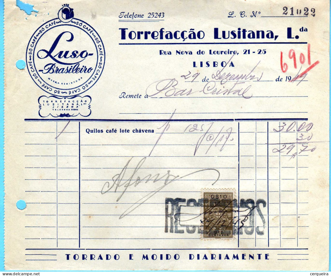 TORREFACÇÃO LUSITANA,Ldª - Cartas & Documentos