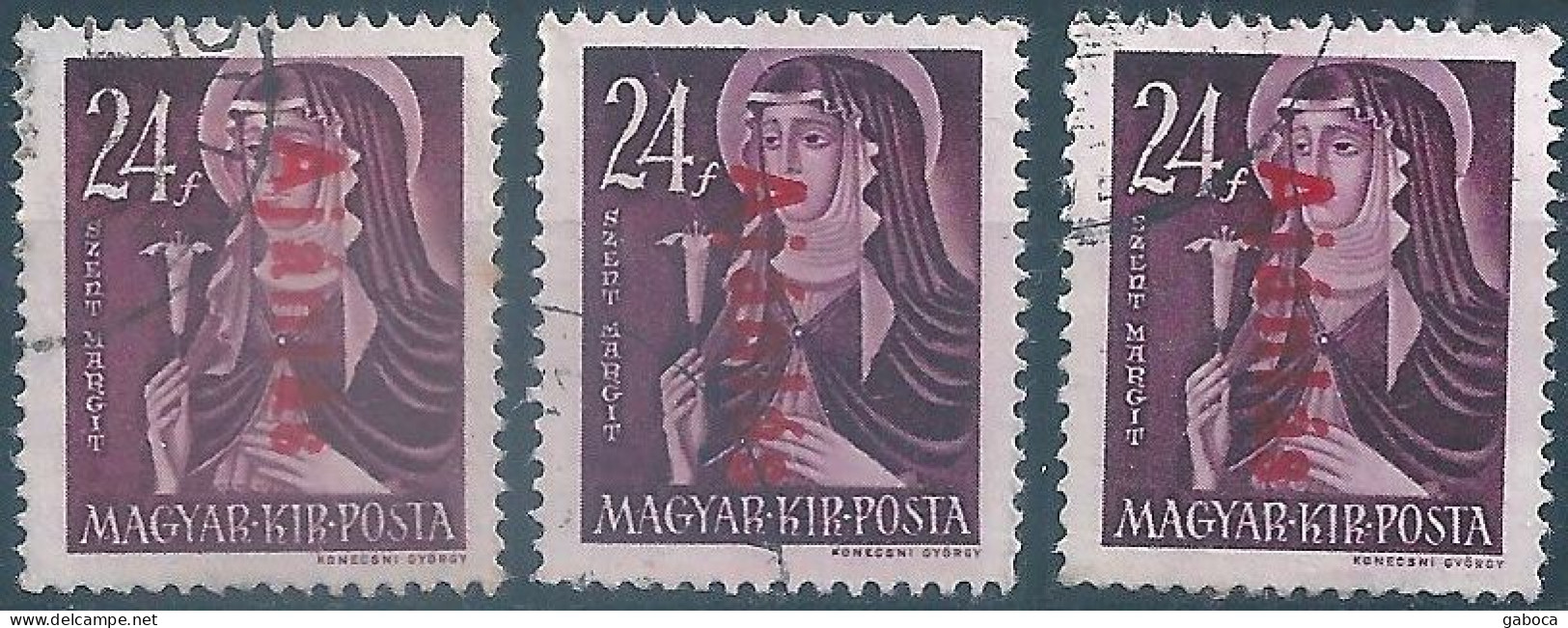 C5900 Hungary Personality Saint Margaret History Woman Royalty Monastery Used 3xERROR - Famous Ladies