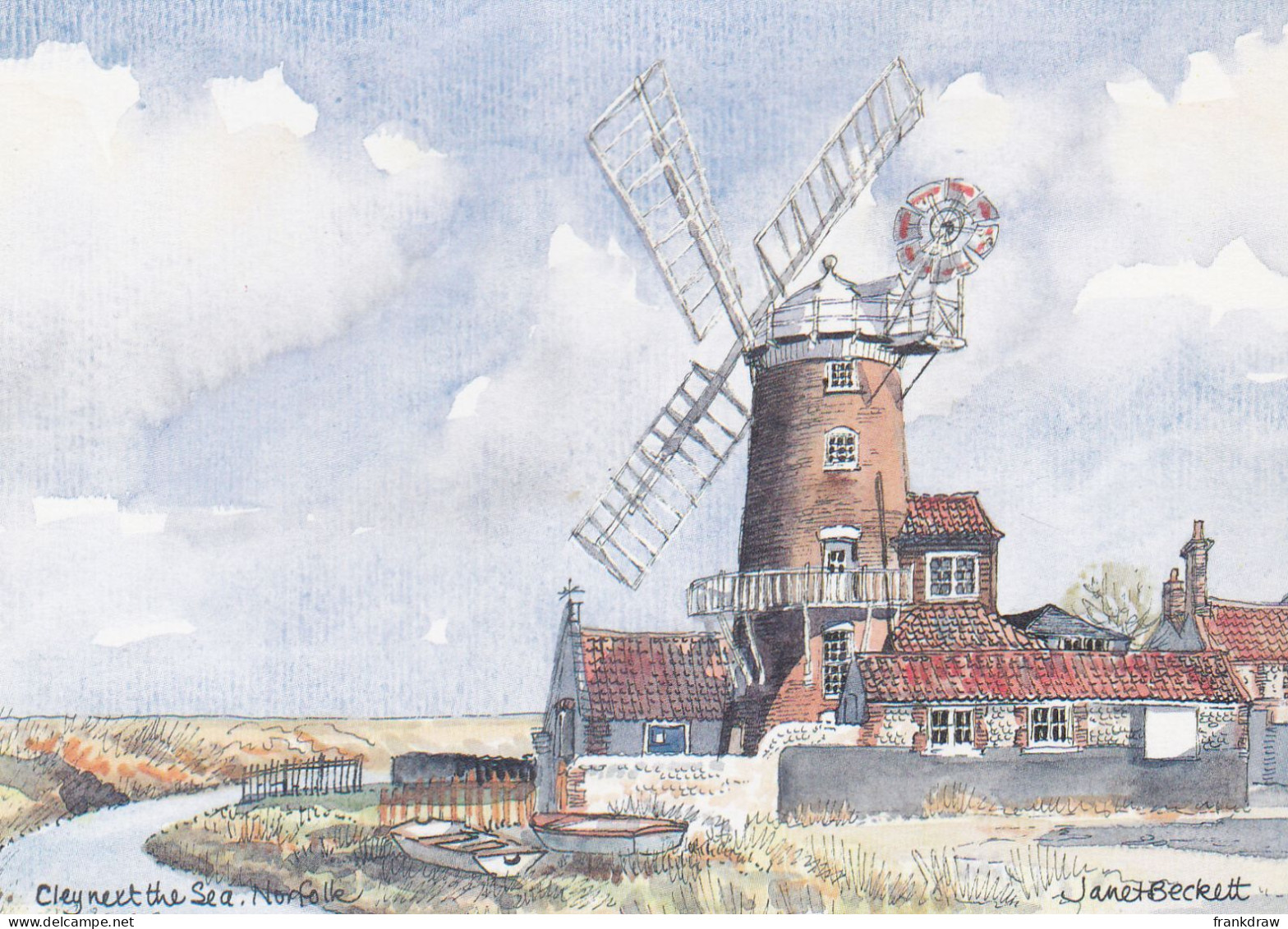 Postcard - Art - Janet Beckett - Cley-Next-The-Sea - VG - Non Classificati