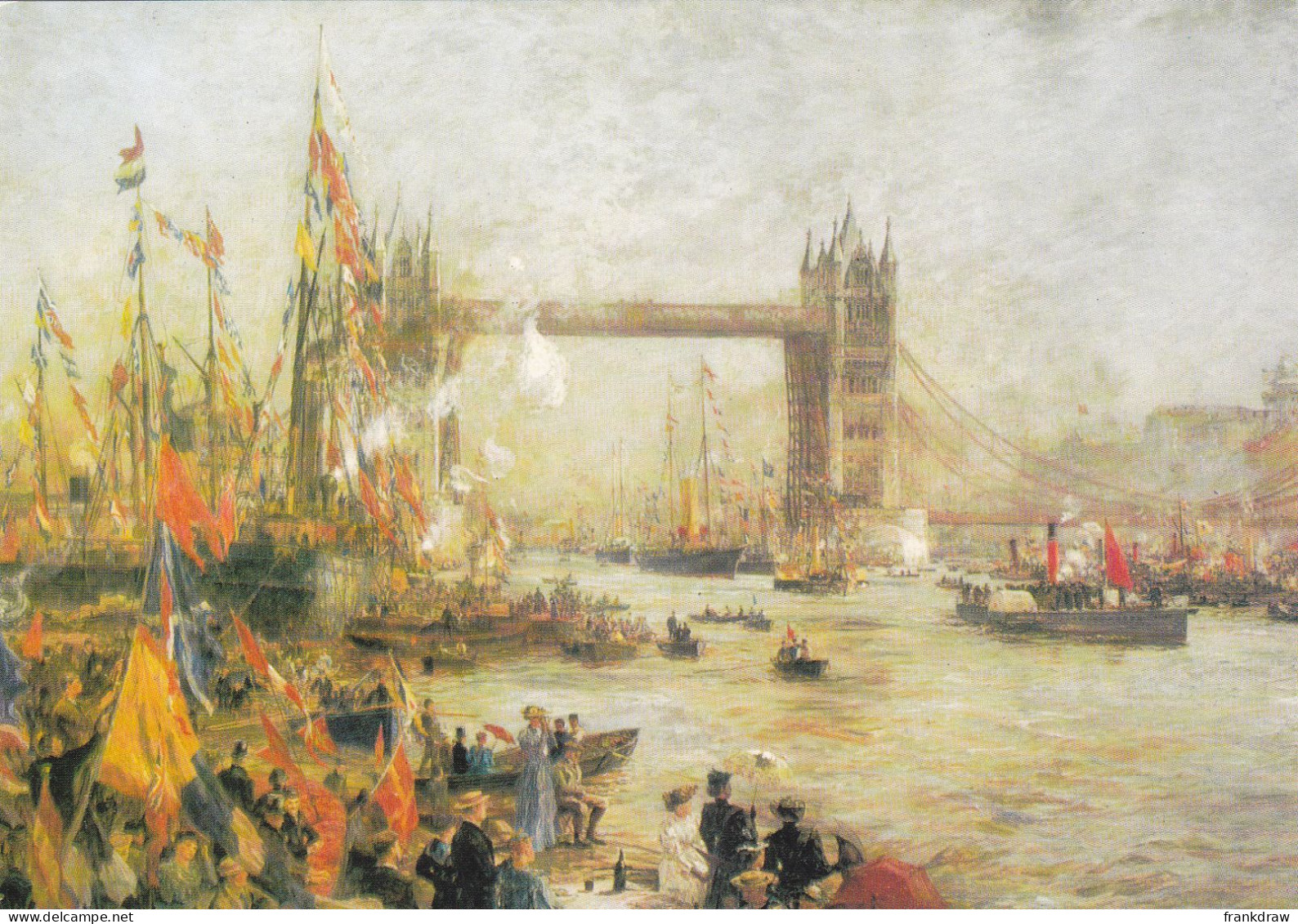 Postcard - Art - William Lionel Wyllie (1851-1931) - The Opening Of The Bridge (1894) - Card No. P.C. 1676 - VG - Non Classés