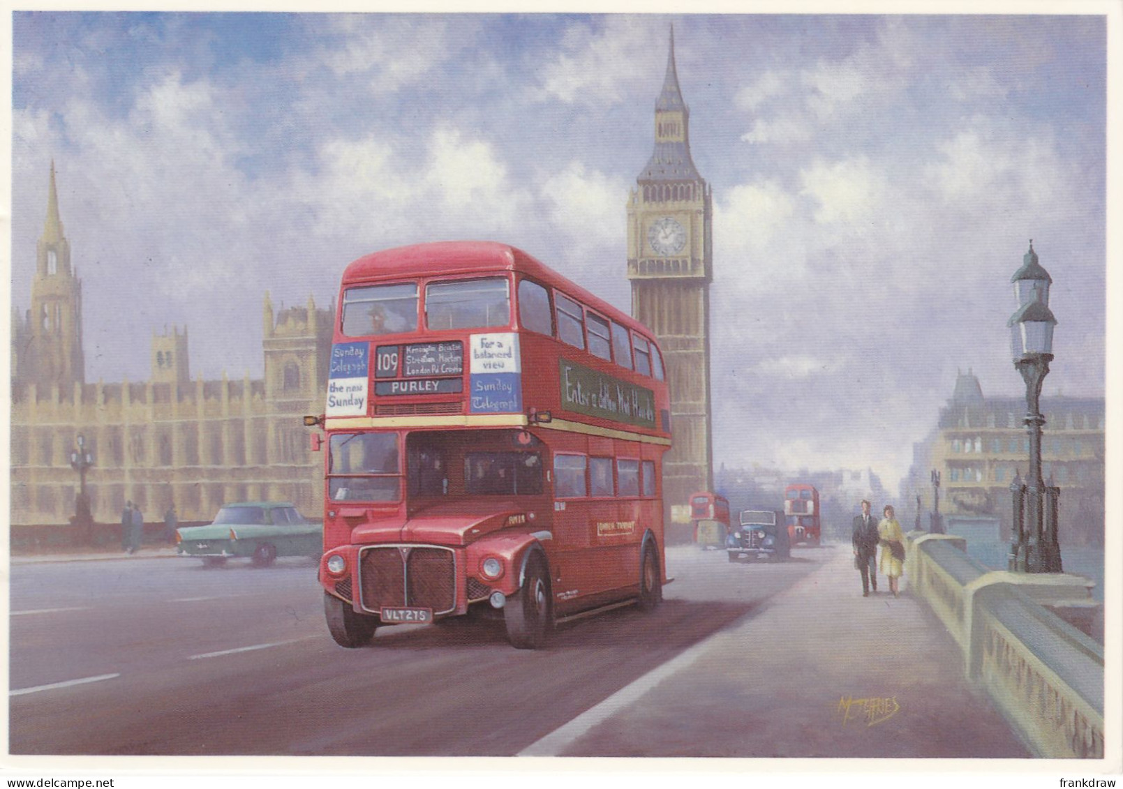 Postcard - Art - M Jeffries - Routemaster And Big Ben - Card No. 084 - VG - Non Classés
